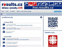 Tablet Screenshot of live.results.cz